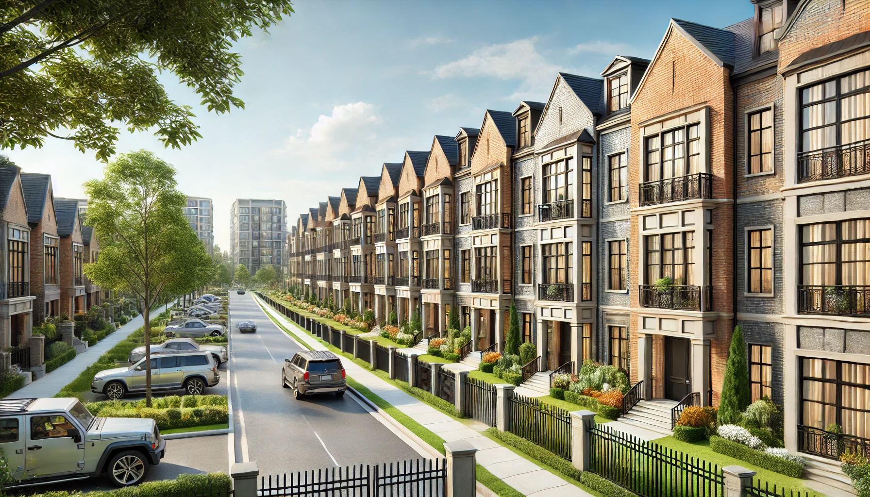 DALL·E 2024-10-01 13.22.28 - A wide 3D architectural rendering of luxury townhomes in a row, featuring brick and stone facades, large windows, and elegant balconies. The street vi https://willsoverlook.devbutterfly.com/wp-content/uploads/2024/10/DALL·E-2024-10-01-13.22.28-A-wide-3D-architectural-rendering-of-luxury-townhomes-in-a-row-featuring-brick-and-stone-facades-large-windows-and-elegant-balconies.-The-street-vi.webp